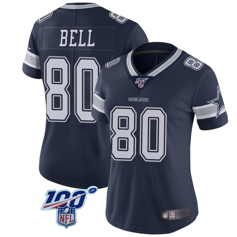 2020 Nike NFL Women Dallas Cowboys #80 Blake Bell Navy Limited 100th Vapor Jersey->youth nfl jersey->Youth Jersey